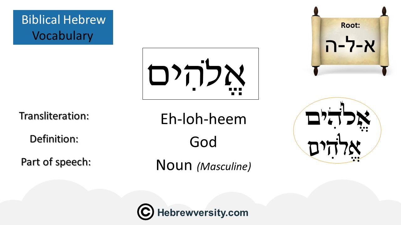 hebrew word for god english transliteration