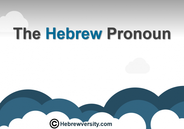 The Hebrew Pronoun