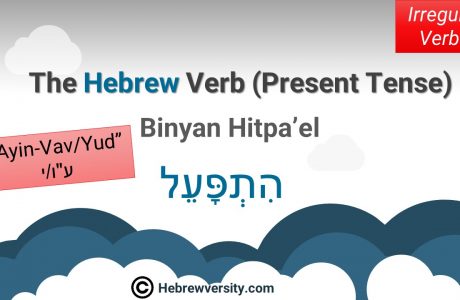 Binyan Hitpa’el: Present Tense – “Ayin-Vav/Yud”